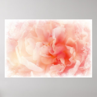 Póster Bonito Fluffy Pink Peony Poster