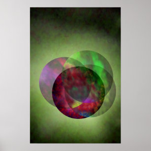 Póster Bonito Galaxy Green