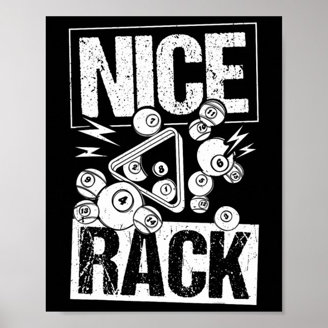 Póster Bonito jugador de billar para rack Billiards 1 (Frente)