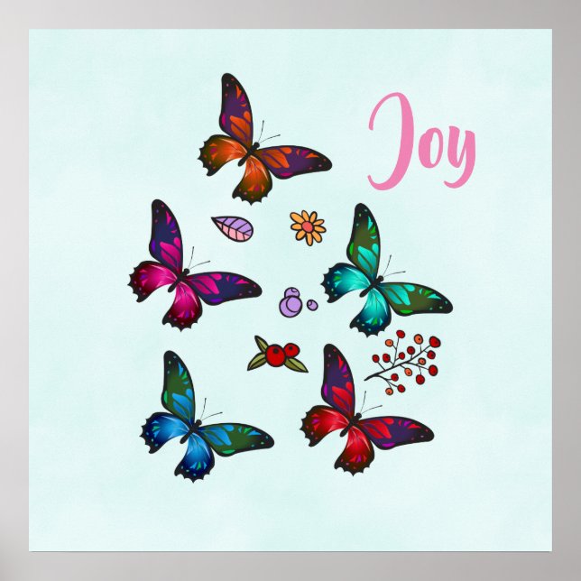 Póster Bonito Little Butterflies Joy (Frente)