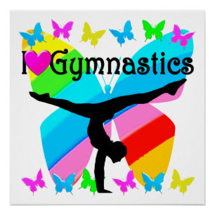 PÓSTER BONITO ME ENCANTA EL DISEÑO DE GIMNASTICAS