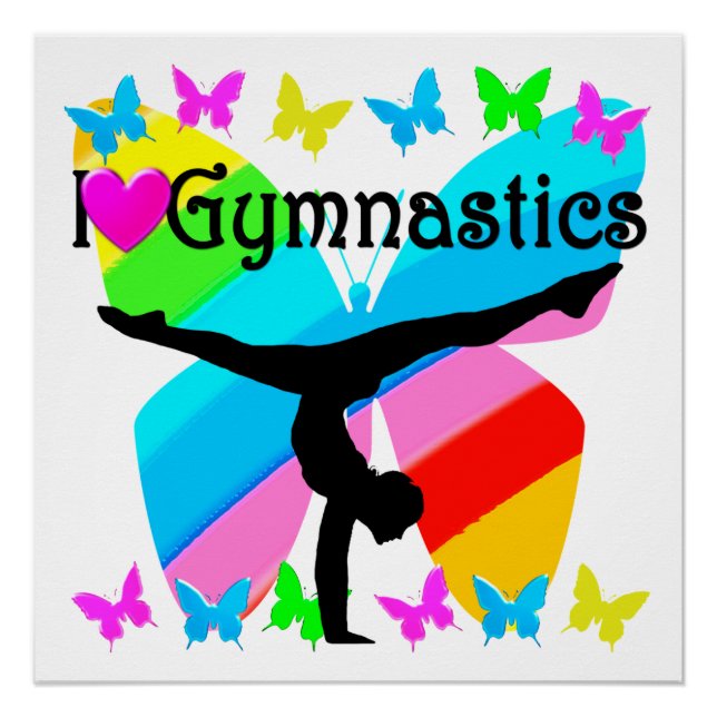 PÓSTER BONITO ME ENCANTA EL DISEÑO DE GIMNASTICAS (Anverso)