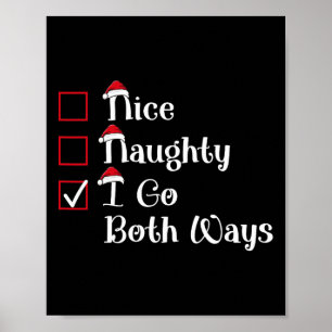 Póster Bonito Navidad travieso de ambas maneras