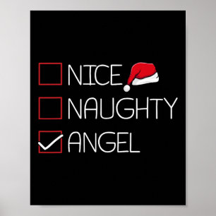 Póster Bonito Navidades malvados de ángel Pajama Humor gr