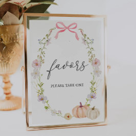 Póster Bonito Pequeña Calabaza Baby Shower favorece al Ró