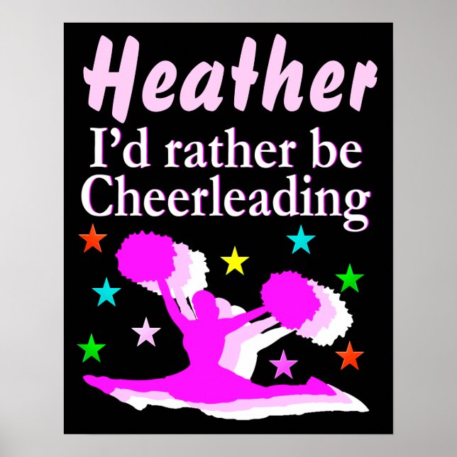 PÓSTER BONITO PINK PERSONALIZADO CHEERLEADING POSTER (Frente)