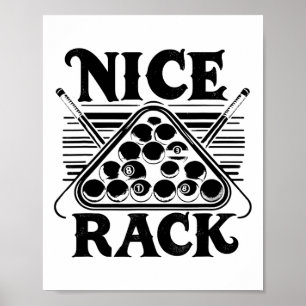 Póster Bonito Pool de rack Billiard Player Billiards CuSp