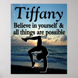 PÓSTER BONITO POSTER CHICA GIMNASIO PERSONALIZADO