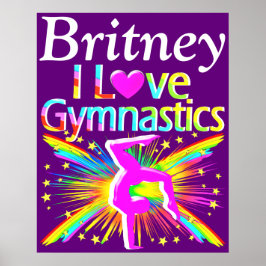 PÓSTER BONITO PURPLE ME ENCANTA EL POSTER DE GIMNASTICA