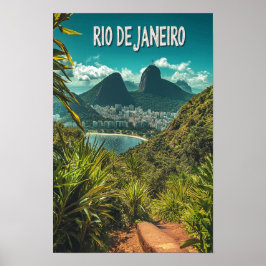 Póster Bonito Río de Janeiro Brasil Viaje