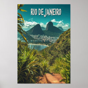 Póster Bonito Río de Janeiro Brasil Viaje