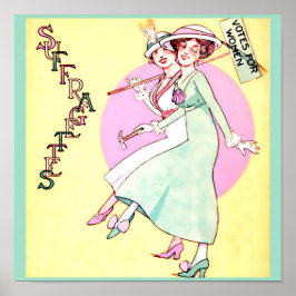 Póster Bonito Suffragettes Vintage alterado