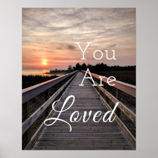 Póster Bonito Sunset Eres Querido Poster Inspirador