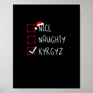 Póster Bonito Travieso Navidad Kirguistán Patrimonio  