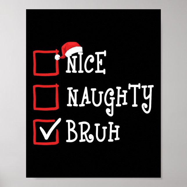 Póster Bonito travieso Navidades graciosos disfrazan a lo (Frente)