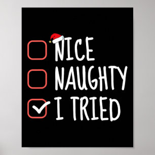 Póster Bonito travieso que probé a divertidos Navidades d