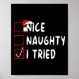 Póster Bonito travieso que probé Navidades divertidos de 