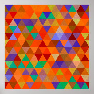 Póster Bonito Triangle grunge patrón I + tus ideas