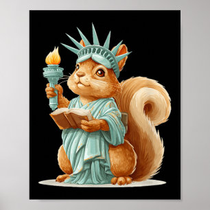 Póster Bonito Usa Liberty Squirrel Costume Para Adultos Y