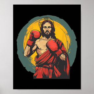 Póster Bonito Vestido De Jesús Para Boxeador Y Boxeo R