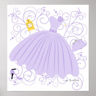 Póster Bonito Vestido Hermoso