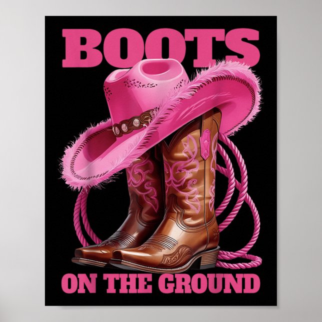 Póster Bonitos Boots Graciosos En La Línea De Tierra Occi (Frente)
