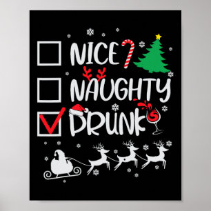 Póster Bonitos Navidades graciosos de Drunk Check