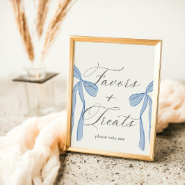 Póster Bonjour Bébé Azul París Favores y trata Rótulo