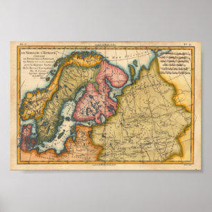 Póster Bonne del Norte de Europa, reproducción del M. 176