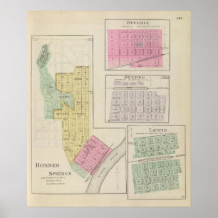 Póster Bonner Springs, Belpre, Lewis, Kansas