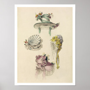 Póster Bonnets para una ocasión, chapa de moda de Ackerm