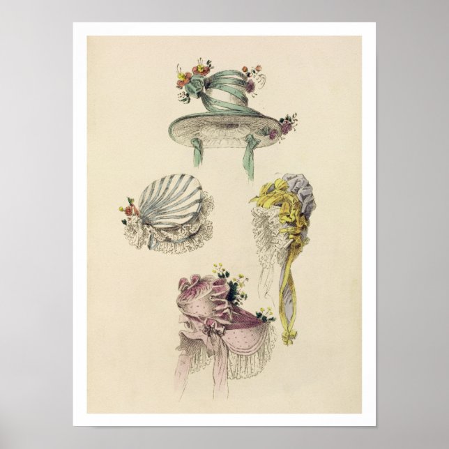 Póster Bonnets para una ocasión, chapa de moda de Ackerm (Frente)