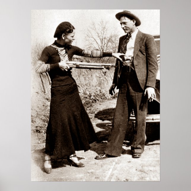 Póster Bonnie and Clyde Fooling Around 1934 (Frente)