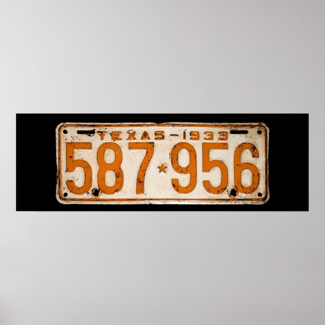 Póster Bonnie & Clyde License Plate (Frente)