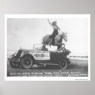 Póster Bonnie Gray saltando su caballo.
