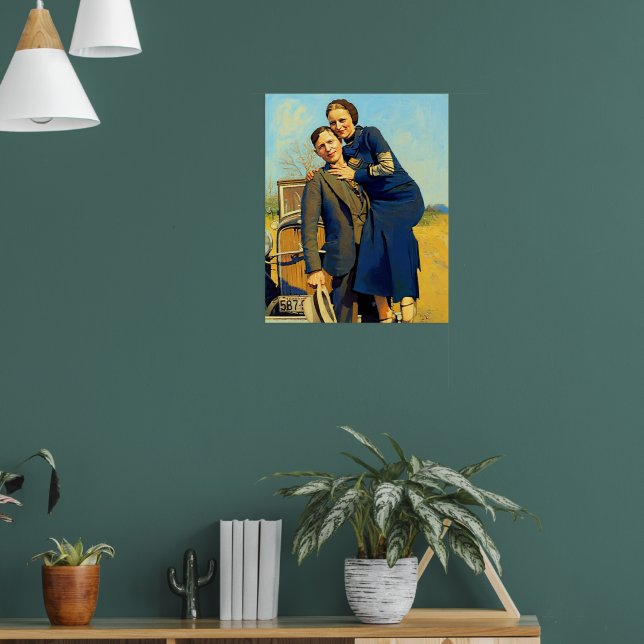 Póster Bonnie Parker Clyde Barrow 1933 (Salón 1)