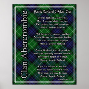 Póster Bonnie Scotland I Adore Thercrombie Tartán