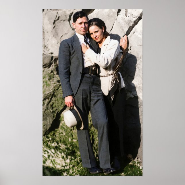 Póster Bonnie Y Clyde Embrace 1933 Remastered (Frente)