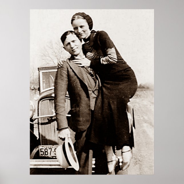 Póster Bonnie y Clyde, la banda de los forasteros estadou (Frente)