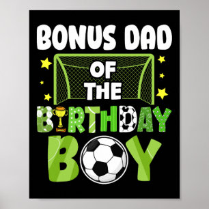 Póster Bono de fútbol Papá Cumpleaños Chico Fiesta Fútbol