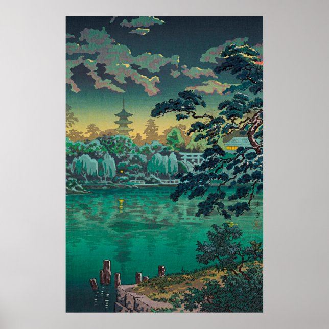 Póster Bono de Ueno Shinobazu por Tsuchiya Koitsu (Frente)