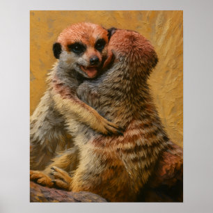 Póster Bono forestal - Pareja de elefantes en un ambiente