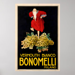 Póster Bonomelli Vermouth Bianco por Archille Mauzan Comi
