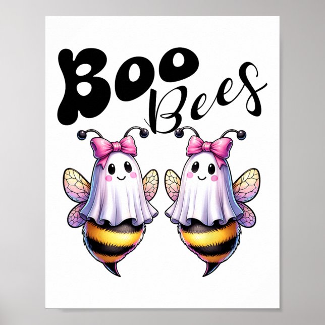 Póster Boo Bees Fantasma Bee Halloween Disstume Mujeres G (Frente)
