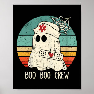 Póster Boo Boo Crew Enfermera Famosa Fantasma Halloween C