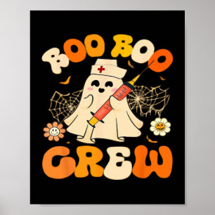 Póster Boo Boo Crew Fantasma Divertido Para Enfermera, Re