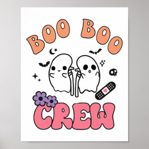Póster Boo Boo Crew Funny Ghost Kidney Halloween Diálisis