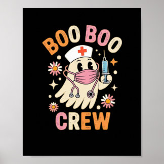 Póster Boo Boo Crew Halloween Ghost Nurse Essential T-Shi