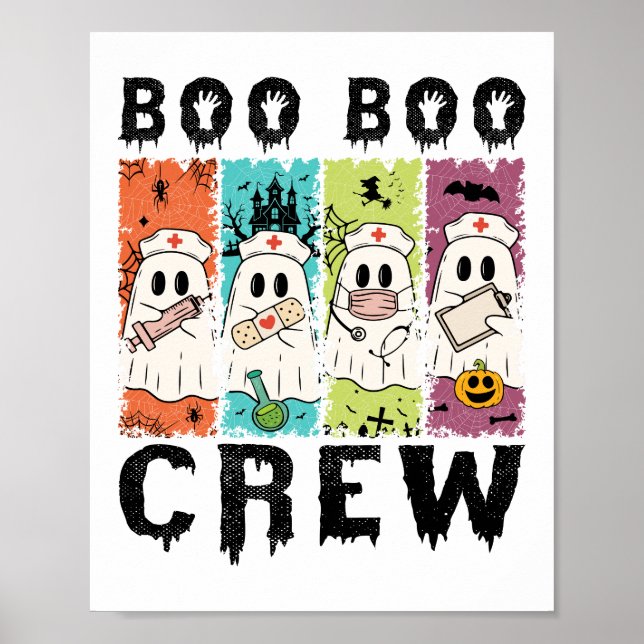 Póster Boo Boo Crew Halloween Nurse (Frente)