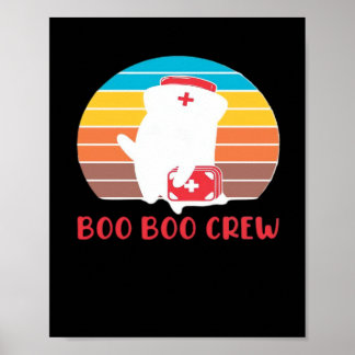 Póster Boo Boo Crew Nurse Funny Ghost Halloween Classic T